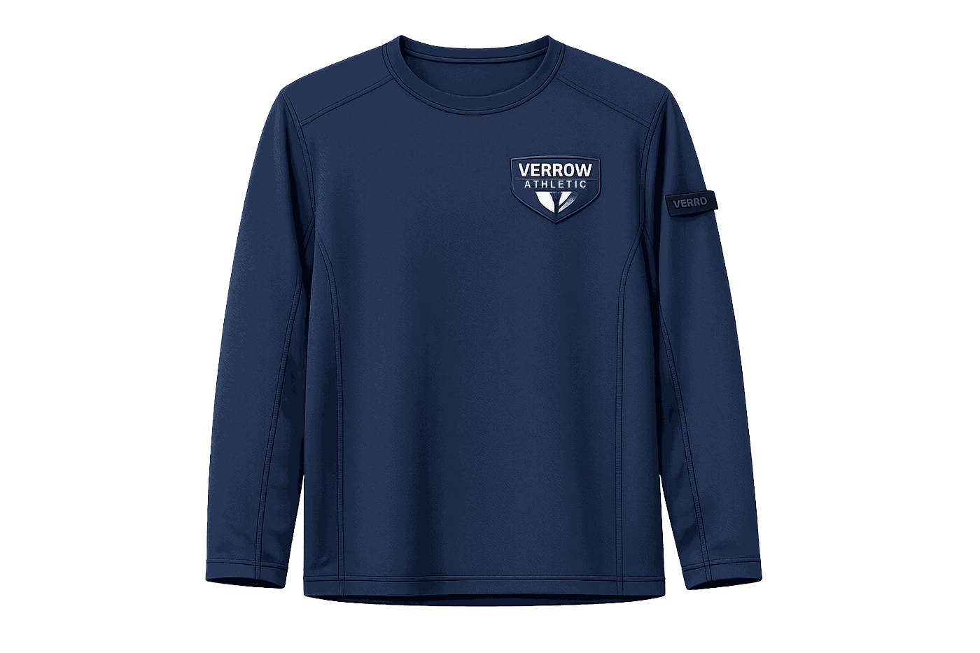 Verrow Athletic elite football club, jersey front, showing the branding components listed beside it.