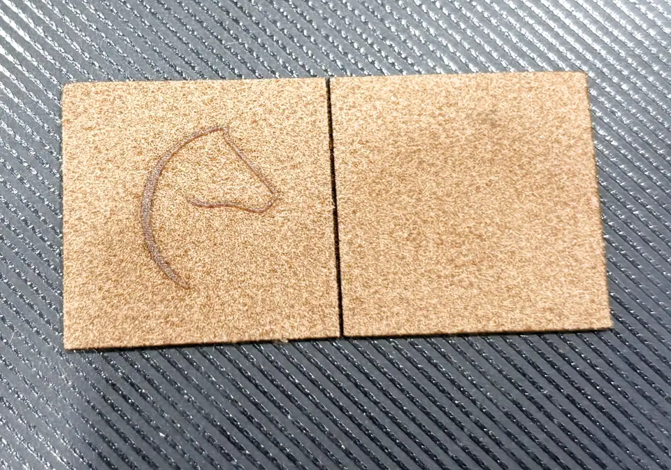 Laser-marked cork patch set for garment branding